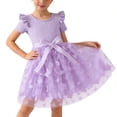 thumbnail image 5 of JDQJBZ Robe à Manches Courtes pour Filles Broderie Ourlet à Volants Tenue de Fête d'Été, 5 of 5