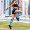 thumbnail image 6 of Lsque Crystal Clear Ocean Waves Pattern Sport Compression Socks for Men & Women 15-20 mmHg Knee High Nurse Pregnant Running Medical and Travel Athletic, 6 of 6