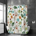 thumbnail image 2 of Bath Shower Curtain Liners 66"x72", Easter Bunny Flowers Eggs and FoliagePolyester Waterproof with 12 Curtain Hooks Bathroom Accessories Decoration, 2 of 6