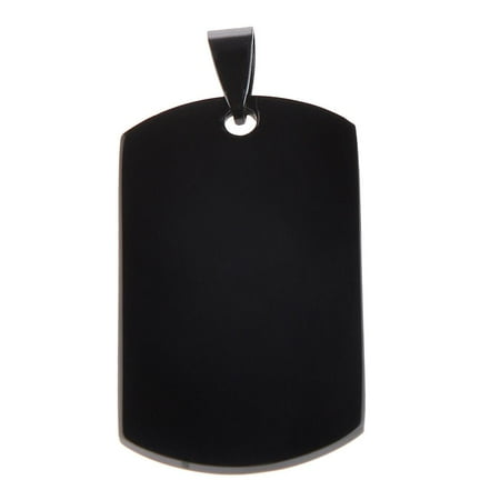 

Square Stainless Steel DIY Engraving Tag Pendants 40*24*1.Black