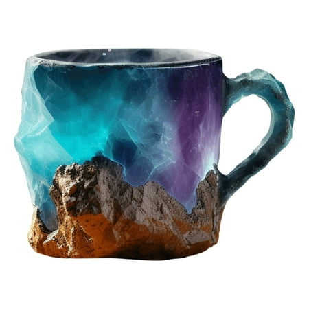 

TenKen Clearance Mineral Crystal Cup Coffee Cup Elegant Coffee Cup Novel Shape Colorful Cup Translucent Coffee Cup Elegant Home Gift