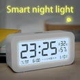 thumbnail image 2 of Digital Alarm Clock with Temperature brightness adjustable Digital Date Large Display Simple for Bedroom White, 2 of 9