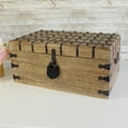 thumbnail image 6 of Nautical Cove XX-Large Pirate Treasure Chest with Antique Iron Lock & Skeleton Key, 20 x 11.75 x 9 Inch Handcrafted Wooden Storage Chest with Hinged Lid, Rustic Pirate Decor & Keepsake Box, 6 of 7