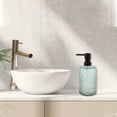 thumbnail image 2 of Unique Bargains 1 Pc Classic Cylindrical Soap Pump Dispenser for Bathroom 500ml Blue Black, 2 of 6
