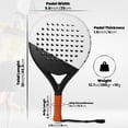 thumbnail image 4 of Raqueta de pádel LAPAT POP Tennis Surface Carbon Surface EVA Foam Blanca, 4 of 7