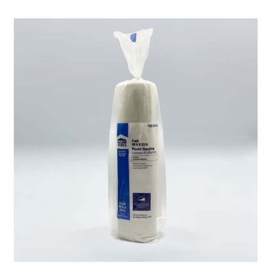 Project Source 10-Feet x 25-Feet Clear 3-Mils Medium-duty Plastic sheeting