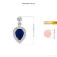 thumbnail image 3 of ANGARA Natural Inverted Pear Sapphire Necklace with Diamonds in 14K White Gold for Women (Size-7x5mm) | September Birthstone, Anniversary, Jewelry Gift for Women | Natural Blue Sapphire Necklace, 3 of 8