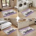 thumbnail image 5 of Entryway Rug 2'x3', Purple Flowers Kitchen Runner Rugs Non-Slip Carpet Mats, Spring Floral Dragonflies Wood Grain Bedside Rugs Runners Washable Floor Carpet for Bathroom Laundry Room, 5 of 8