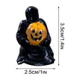 thumbnail image 2 of Summercome Halloween Mini Resin Figures Tiny Resin Animals Little Small Figures to Hide Pumpkin Ghost Skull Miniatures Bulk for Halloween Party Favors Bag Fillers Garden Dollhouse Decor, 2 of 9