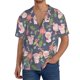 thumbnail image 1 of Balery Pigs 1 Camisa Casual de Manga Corta con Botones para Hombre, Texturizada, Estilo Cubano, para Playa, Verano-4X-Large, 1 of 5
