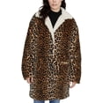thumbnail image 1 of Sanctuary Womens Winter Faux Fur Coat, Brown XL, 1 of 4