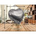 thumbnail image 4 of 5MOONSUN5's Handcrafted Engraved Heart Urn Keepsake Cremation Urn for Human pet Ashes Engraved Urn Heart Shaped Perfect for Adults & Infants Honor Your Loved One. Comes with Brass Stand & Premium Box, 4 of 9