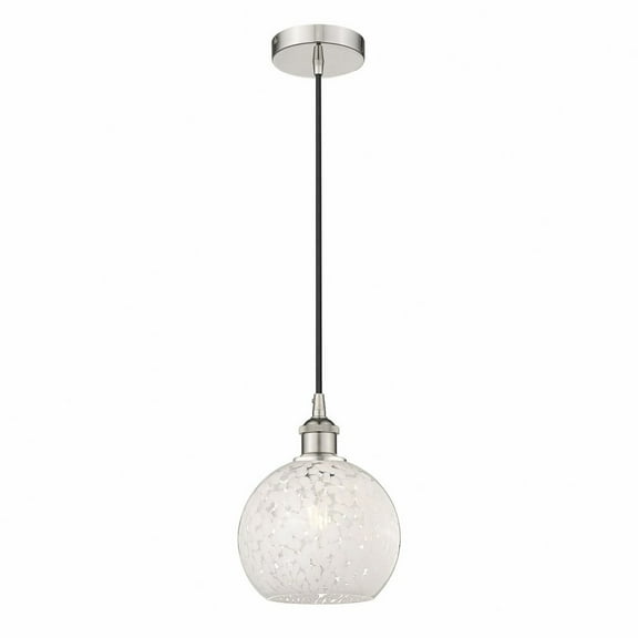 Innovations Lighting - White Mouchette - 1 Light Cord Hung Mini Pendant In