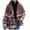 Coffee, variant on Winter Coats for Women Ethnic Aztec Print Jacket Plush Hooded Button Down Cardigan Plush Sherpa Jacket with Pockets Jackets for Women