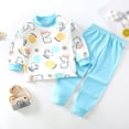 thumbnail image 4 of CAIVO Child Girls Long Sleeve Cute O-Neck Dinosaur Ice Print Tops With Pants Home Sleep Outfit Sets For Kids Cute Clothing Sets, 4 of 4