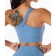 thumbnail image 2 of Pantalones Cortos De Sujetador Deportivo, Transpirable, Cintura Alta, Elástico, Un Hombro, Conjunto De Entrenamiento, Ajuste Del Vientre Para Correr ANGGREK Azul neblina S, 2 of 6