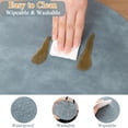 thumbnail image 3 of Vaukki Oval Vinyl Placemats Set of 6, Waterproof Faux Leather Table Mats, Heat Resistant Non Slip Wipeable for Dining Table, Blue, 3 of 12