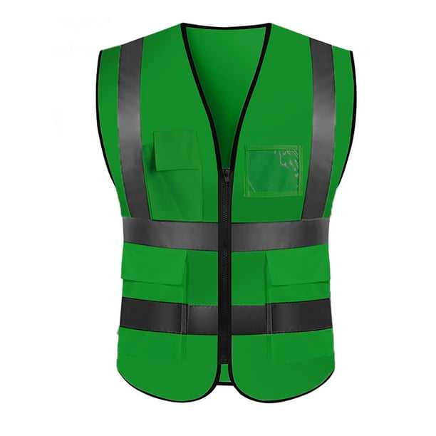 Fiudx Chaleco Reflectante, Seguridad y Mayor Visibilidad, Chaqueta Ligera de Malla para Correr, Bandas Retrorreflectantes para Ciclismo, para Correr de Noche y Usar En Motocicleta, para Atletas y Ent