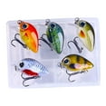 thumbnail image 4 of 5 uds Mini Crankbait Cola Cebo duro Swim cebo de pesca Artificial Estilo C, 4 of 8