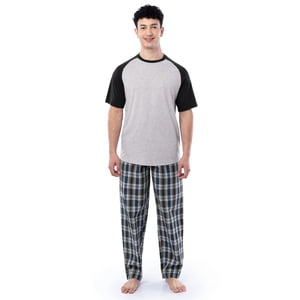 Fruit of the Loom Men's Raglan Pajama Sleep Set