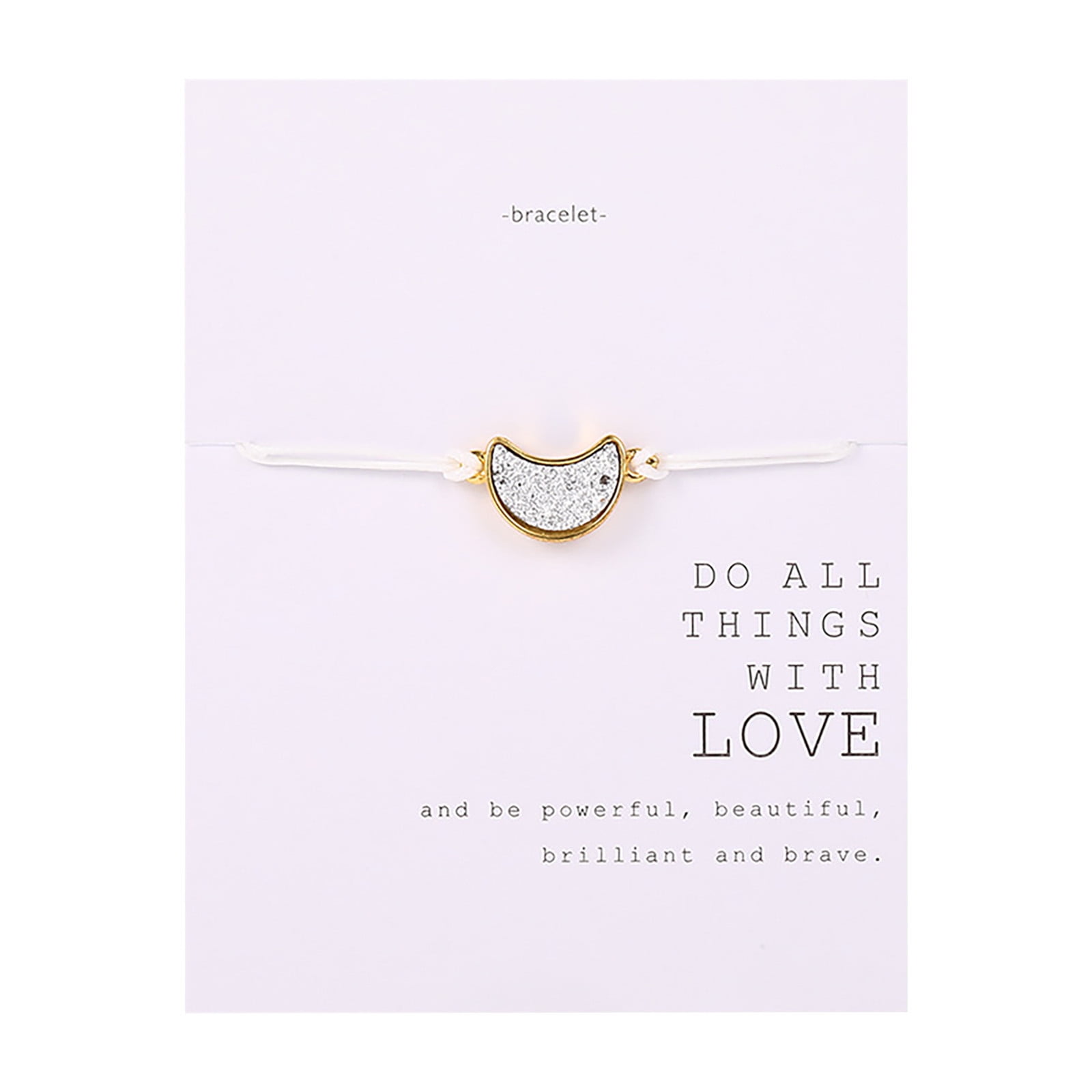 Xihbxyly Holiday Deals Women Card Bracelet, European And American