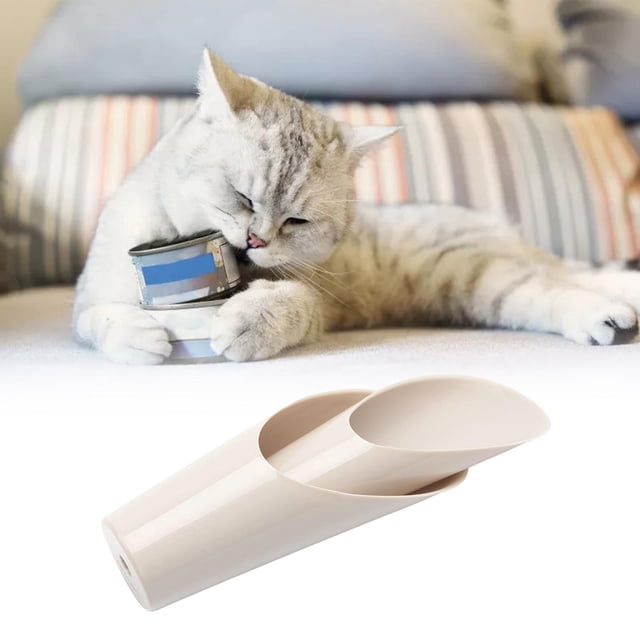 Cat Litter Scoops alimentador de alimentos para cachorros, contenedor de alimentación portátil, multifuncional, ligero, duradero, práctico, de , GRIS Yinane Cucharas para arena para gatos