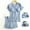 Blue, variant on gakvbuo Maternity Pajamas For Women Shorts Set Pregnant Womens Nursing Color Round Neck Short Sleeve Round Neck Breastfeeding Blouse Shorts Two Piece Set