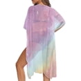 thumbnail image 5 of HELLHERO Polyester Bathing Suit Cover Up for Summer Long Free Size Casual Lightweight Swimsuit Cover Up Colorful Galaxy, 5 of 6