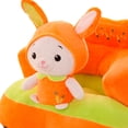 thumbnail image 4 of Funda de sofá de bebé de dibujos animados suave en apariencia de Animal aprendiendo a sentarse funda de asiento de sofá sin relleno Conejo, 4 of 8