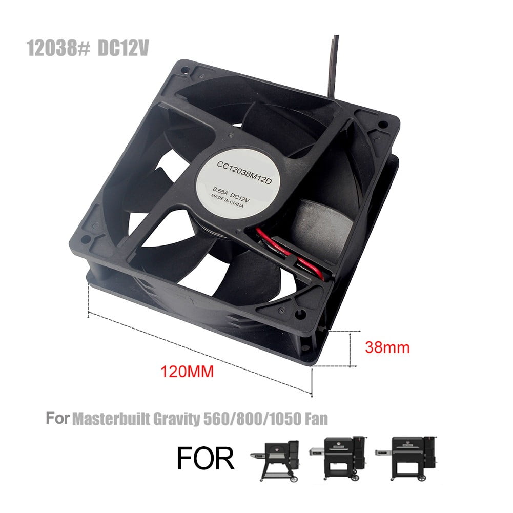 Dc12V Furnace Fan For Masterbuilt Gravity Series 12038# 560/800/1050 Xl Digital Charcoal Grill Black Heavy Duty Bbq Grill Fans