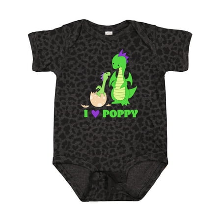 

Inktastic I Love Poppy Gift Baby Boy or Baby Girl Bodysuit