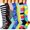 Black Red Blue, variant on 6 Pairs Copper Compression Socks for Women & Men Circulation 15-20 mmhg - Better Blood Flow, Swelling, Best Support for Medical, Running, Nursing