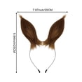 thumbnail image 2 of Hfppkn Brown Horse Ears Plush Headband, Animal Themed Party Headwear for Women, Brown 20x25cm, 2 of 7