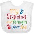 thumbnail image 3 of Inktastic Gramma and Grampa Love Me Boys or Girls Baby Bib, 3 of 4