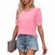 thumbnail image 4 of Ounisa Womens 2025 Summer Sweater Top Short Sleeve Blouses Dressy Casual Shirts Business Tops Cute Vacation Tunic, 4 of 7