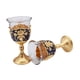 thumbnail image 4 of 2 piezas de copas de vino en relieve, copas de brindis, mini copa de comunión, mini copa para azul y dorado, 4 of 9