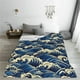 thumbnail image 5 of Fotbe Japanese Water Wave Manta de Franela Acolchonada con Estampado, Súper Suave y Esponjosa, Extra Grande para Sofá, Cama, Uso Todo el Año-80"x60", 5 of 7