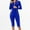 Blue Modest Wetsuits, variant on Modest Wetsuits for Women Long Sleeve Front Zipper UPF50+ Boyleg Surfing Bathing Suit for Swimming Pool