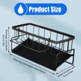 thumbnail image 4 of Wosthever Estante de almacenamiento para fregadero de acero inoxidable duradero, soporte para paños de cocina de acero inoxidable de larga Almacenamiento y organización del hogar, 4 of 6