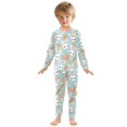 thumbnail image 3 of joogoo Cartoon Rabbits 2 Piece Long Sleeve Tee and Pants Cotton Pajama Set 5Y, 3 of 7