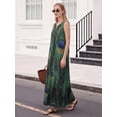 thumbnail image 2 of OYYN Women's A-Line Sleeveless V-Neck Relaxed Fit Maxi Casual Dress, 2 of 5