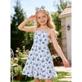 thumbnail image 5 of Girls Dresses Adjustable Strap Sleeveless A Line Dress with Cardigan 2 Piece Set Casual Sundress for Girls 7-14T, 5 of 8
