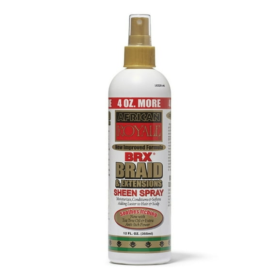 African Royale BRX Braid and Extensions Moisturizing Sheen Hair Spray, 12 fl oz