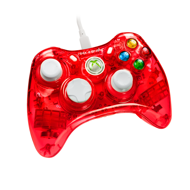 PDP Rock Candy Xbox 360 Wired Controller, Stormin' Cherry, 037010NA