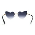 thumbnail image 4 of Womens Gothic Luxe Rimless Beveled Lens Cat Eye Heart Sunglasses Gold Smoke, 4 of 4