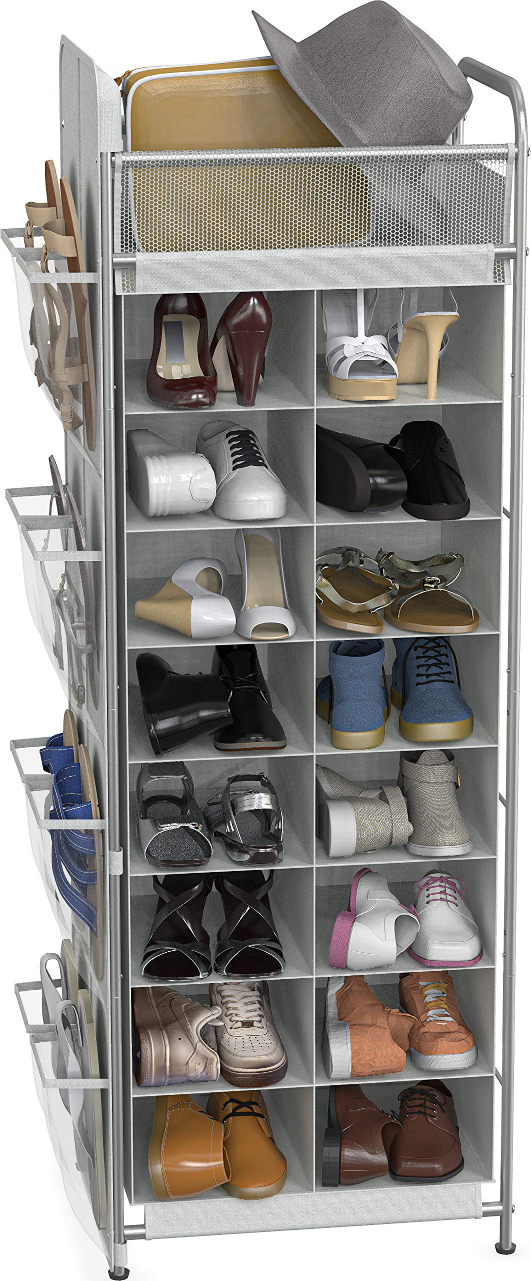 Yescom 4-Pair Boot Rack Organizer Storage Stand Holder Hanger Home Closet Shoes Shelf Easy to Assemble