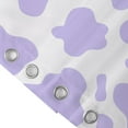 thumbnail image 3 of Purple Cow Print Shower Curtain Cow Skin Print Abstract Rustic Farm Animal Violet White Shower Curtains Bathroom Accessories Purple White Cow, Polyester with Hooks 72"W x 96"L (Pack of 1), 3 of 6