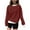 Wine, variant on AherBiu Oversized Sweatshirt for Women Color Blocked Crew Neck Drop Shoulder Lightfleece Lined Pullover Tops