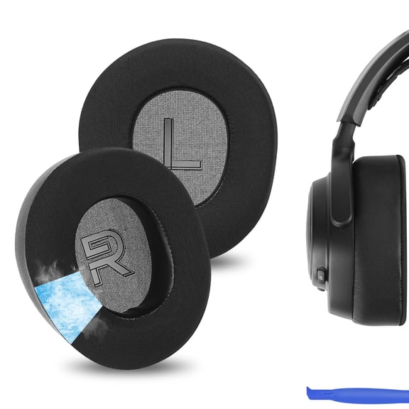 Geekria Sport Cooling-Gel Replacement Ear Pads Compatible with SteelSeries Arctis Nova Pro Wired/Nova1/Nova3 Headphones, Ear Cushions (Black)