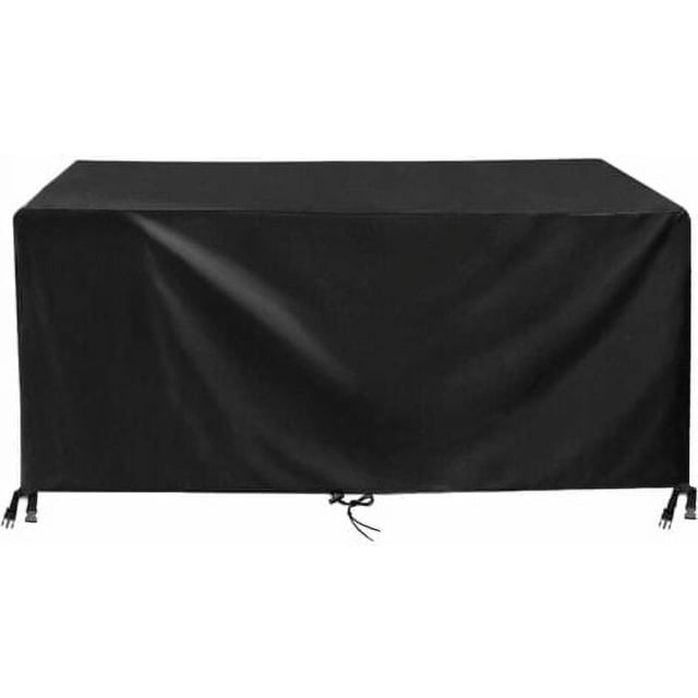 Lona protectora para mesa de jardín, 150 x 90 x 80 cm, color negro, 420 D, tela Oxford, resistente al agua y a los rayos UV, para muebles de jardín